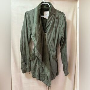 Hei Hei Anthropology Olive Green Lace Trim Utility Jacket – Size M Versatile